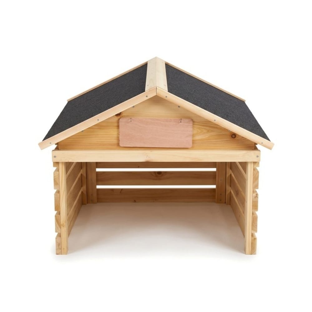 NORTH Robotplæneklipper-garage i fyrretræ, 77 x 73 x 57 cm
