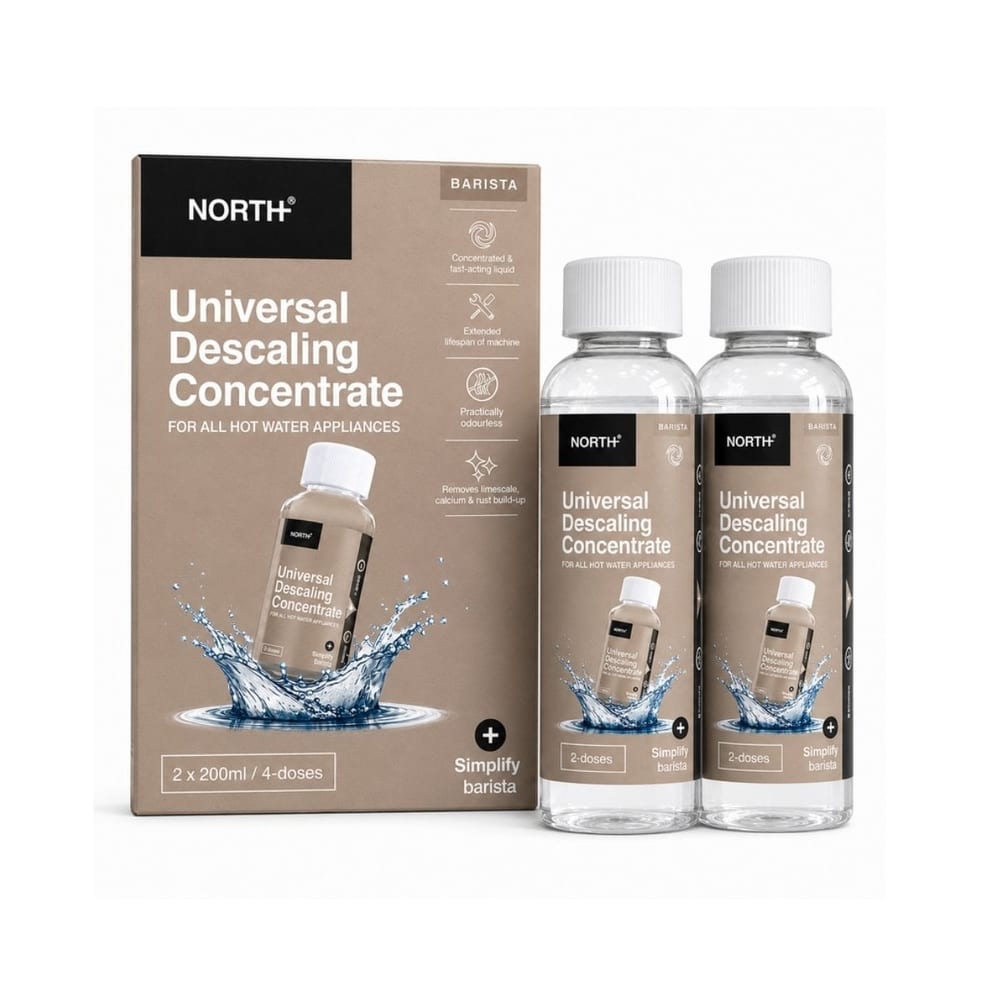 NORTH Universal afkalkningskoncentrat til alle kaffemaskiner, 2 × 200 ml