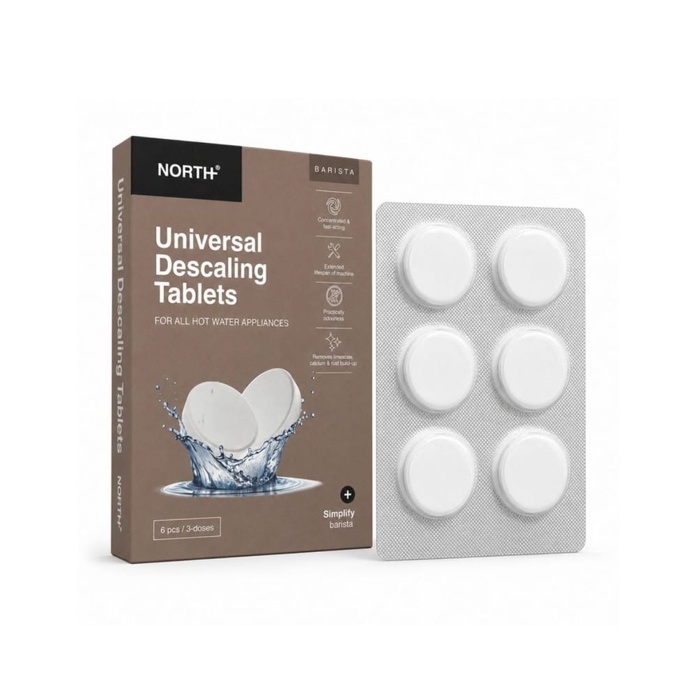 NORTH Universal afkalkningstabletter til alle kaffemaskiner, 6 stk.